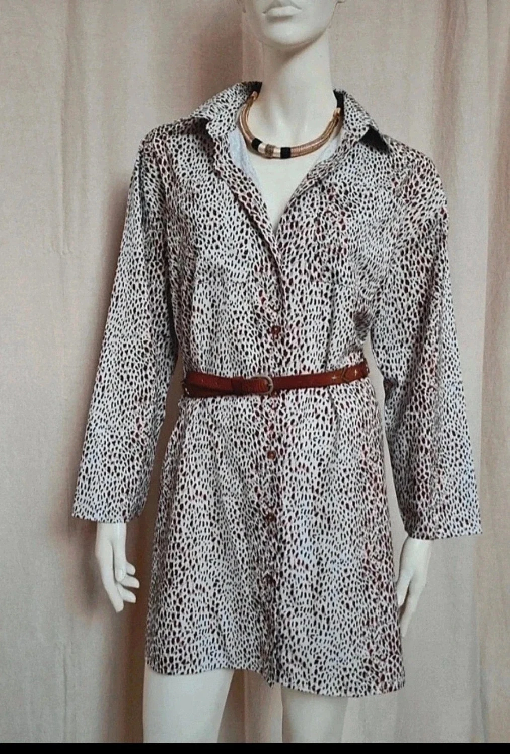 Robe chemise imprimée léopard 36